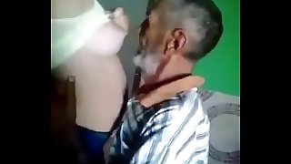 Old man got young boobs